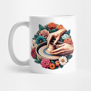 Beautiful Blooming Pottery artwork. Mug